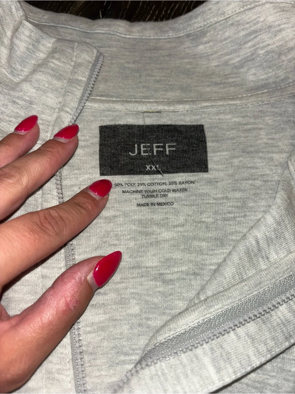 JEFF quarter zip  Men's Light Gray Quarter-Zip Pullover Sweater